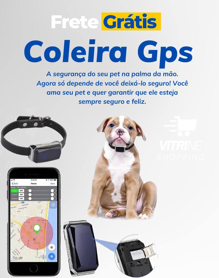 Coleira GPS para PeT - Cachorro e gato